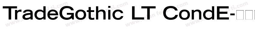 TradeGothic LT CondE字体转换
